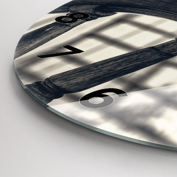 Wanduhr rund Antikes Schiff