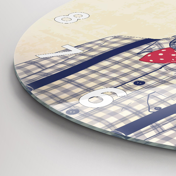 Wanduhr rund mit motiv Hirsch im Hemd