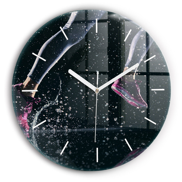 Wanduhr glas rund Gesunder Lebensstil und Laufen