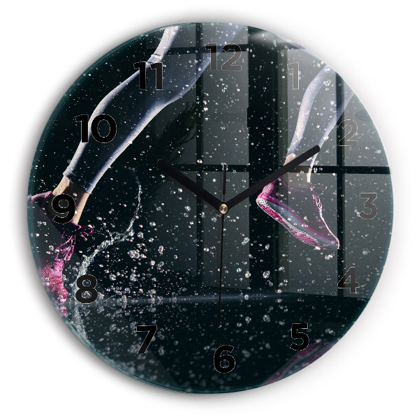 Wanduhr glas rund Gesunder Lebensstil und Laufen