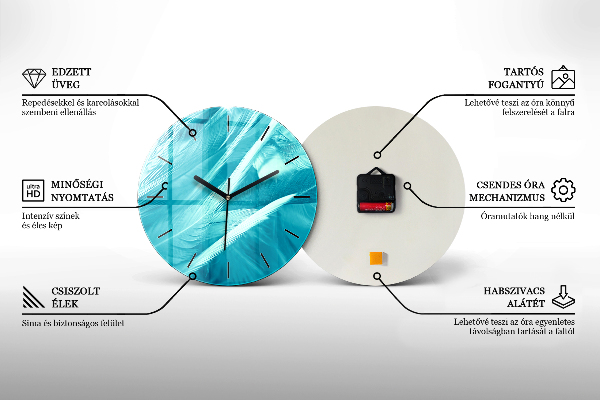 Wanduhr glas rund Malerei Frauen