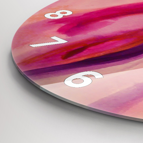 Wanduhr glas rund Malerei Frauen