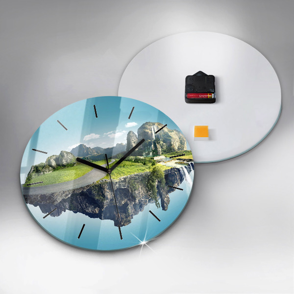 Wanduhr rund Fliegende Insel