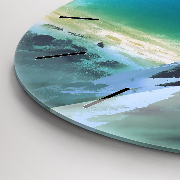 Wanduhr rund Mann auf dem Mond