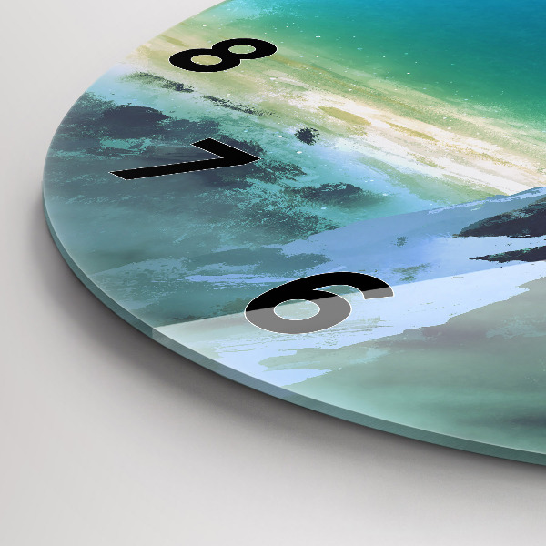 Wanduhr rund Mann auf dem Mond