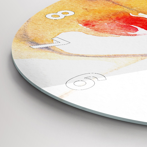 Wanduhr rund mit motiv Frau mit Hut