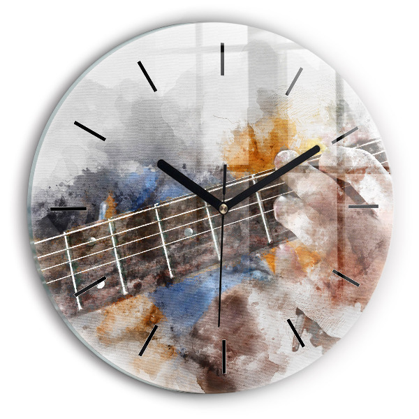Wanduhr rund Gitarre