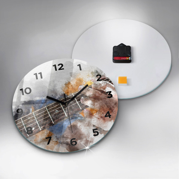 Wanduhr rund Gitarre