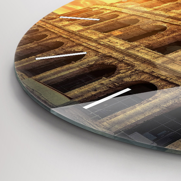 Wanduhr glas rund Römisches Kolosseum