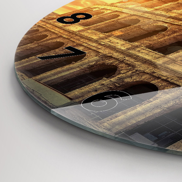 Wanduhr glas rund Römisches Kolosseum
