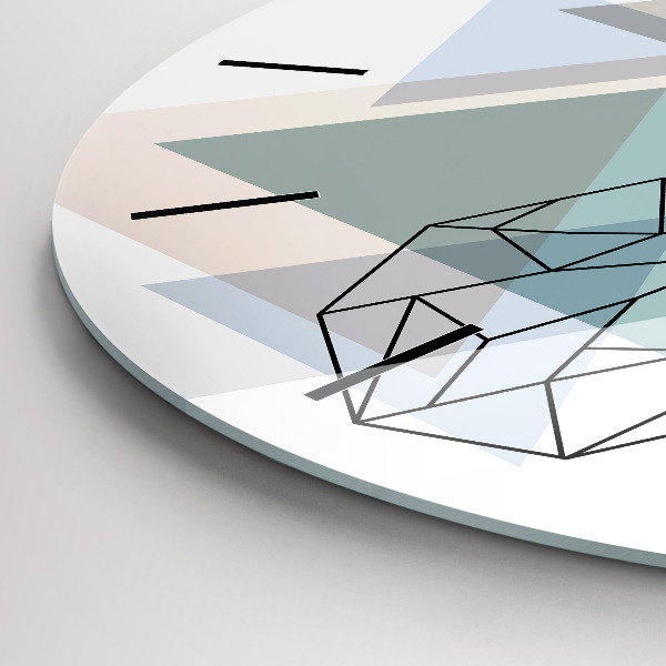 Wanduhr glas rund Rentier skandinavischer Stil