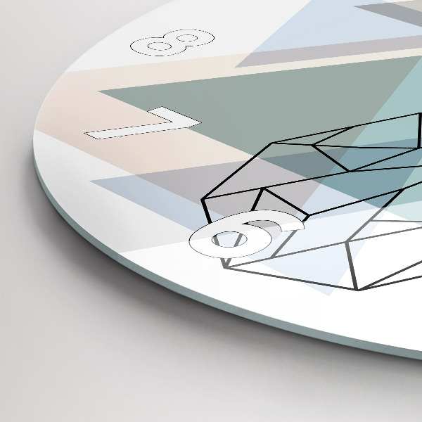 Wanduhr glas rund Rentier skandinavischer Stil