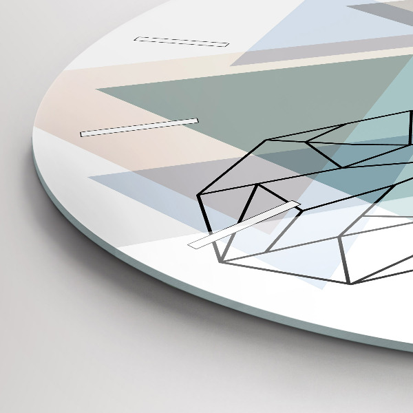 Wanduhr glas rund Rentier skandinavischer Stil