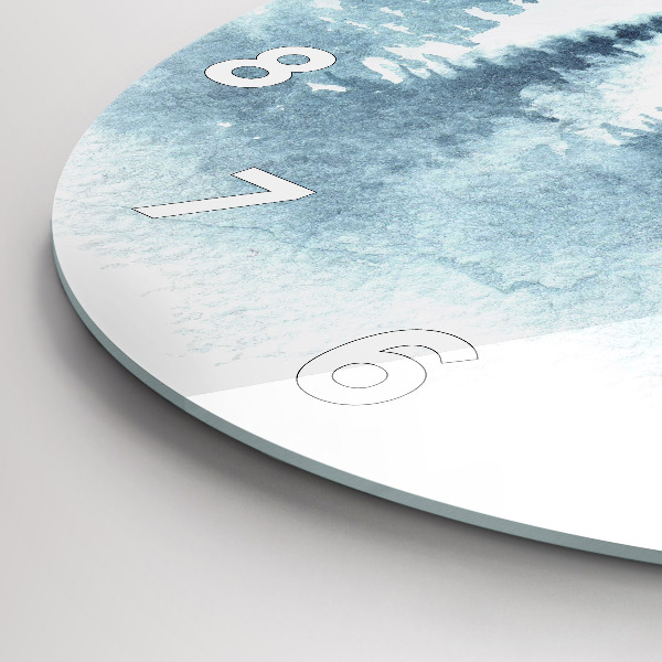 Wanduhr glas rund Winterlicher Wald