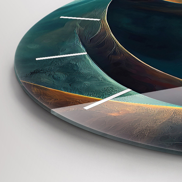 Wanduhr rund Fließender Wasserfall Hintergrund