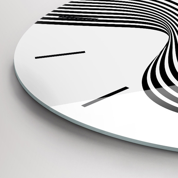 Wanduhr rund mit motiv Schwarz-weiße Kunst
