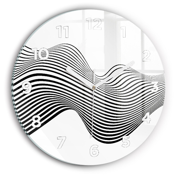 Wanduhr rund mit motiv Schwarz-weiße Kunst