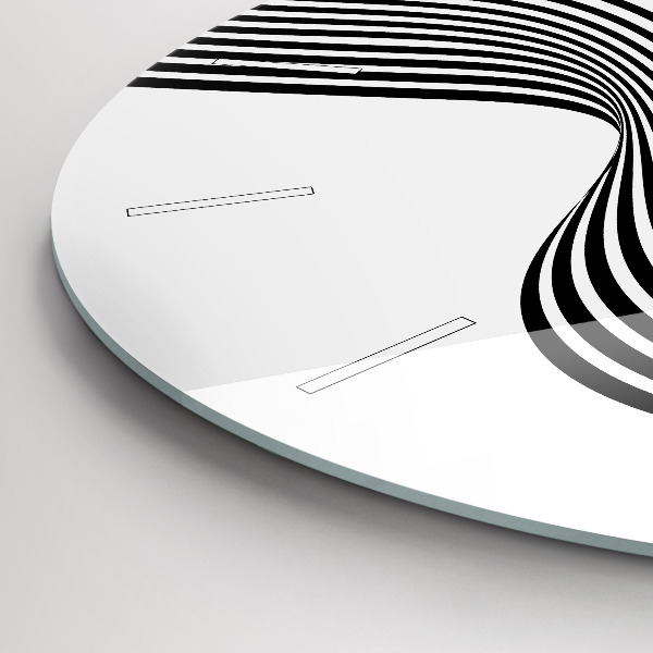 Wanduhr rund mit motiv Schwarz-weiße Kunst