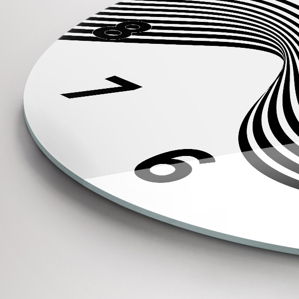 Wanduhr rund mit motiv Schwarz-weiße Kunst