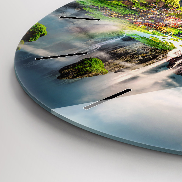 Wanduhr rund mit motiv Chinesische Fantasieszenen