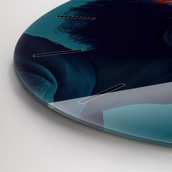 Wanduhr rund mit motiv Futuristische virtuelle Welt