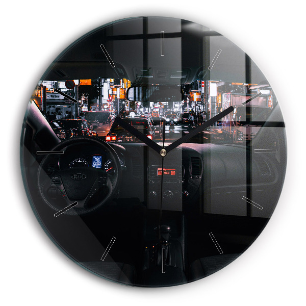 Wanduhr rund mit motiv Auto in Tokio