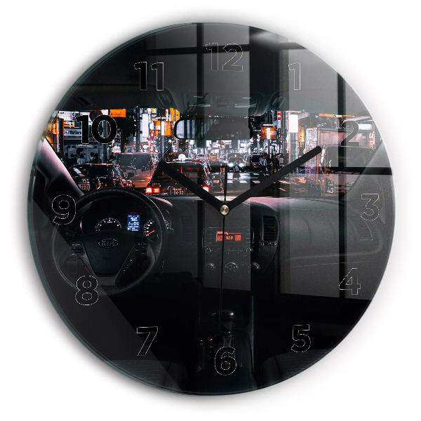 Wanduhr rund mit motiv Auto in Tokio