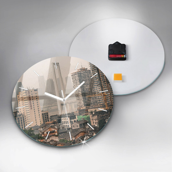 Wanduhr glas rund Alte Stadt in Chongqing