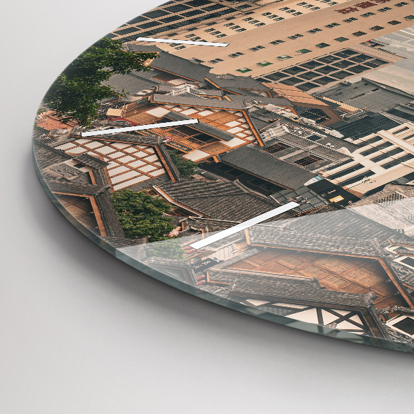 Wanduhr glas rund Alte Stadt in Chongqing