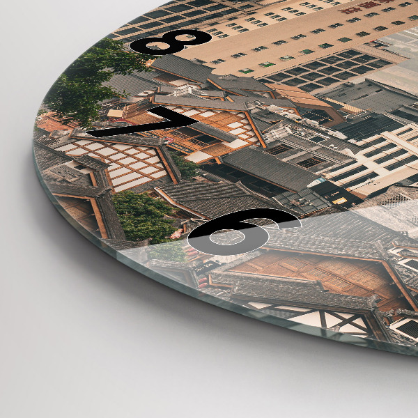 Wanduhr glas rund Alte Stadt in Chongqing