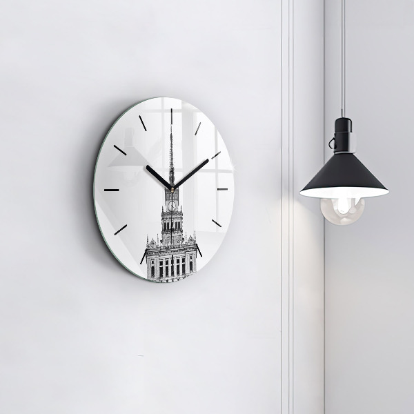 Wanduhr rund Palast der Kultur und Wissenschaft