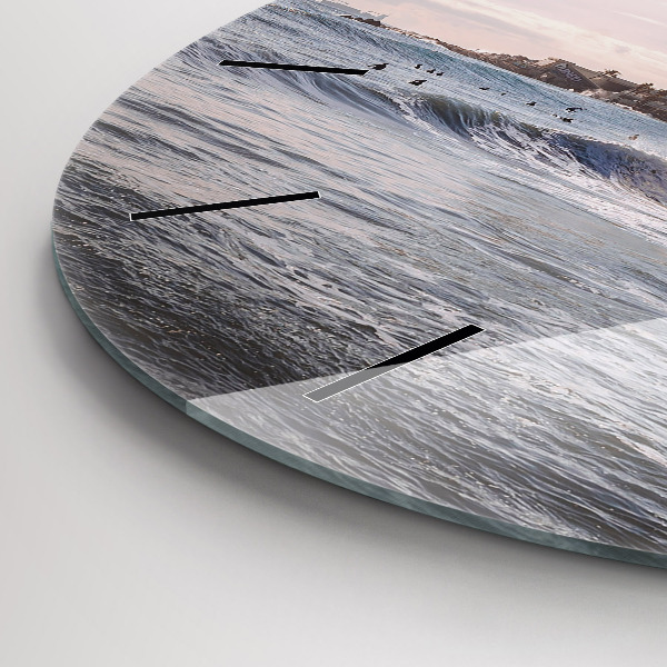 Wanduhr rund mit motiv Surfer in Barcelona