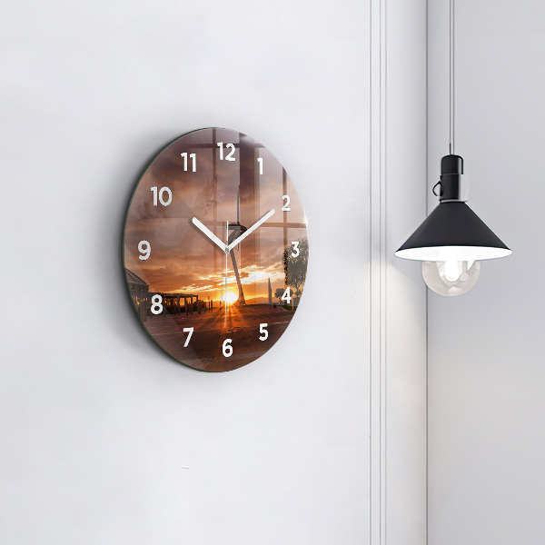 Wanduhr rund Olympischer Park in Barcelona