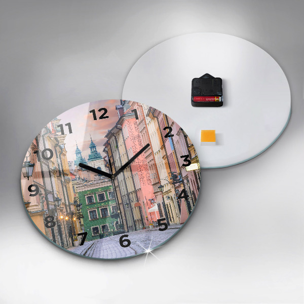 Wanduhr rund Alte Stadt in Warschau