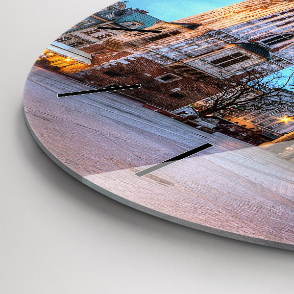 Wanduhr rund mit motiv Hauptmarkt in Krakau