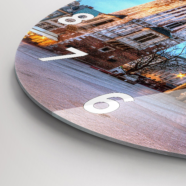 Wanduhr rund mit motiv Hauptmarkt in Krakau