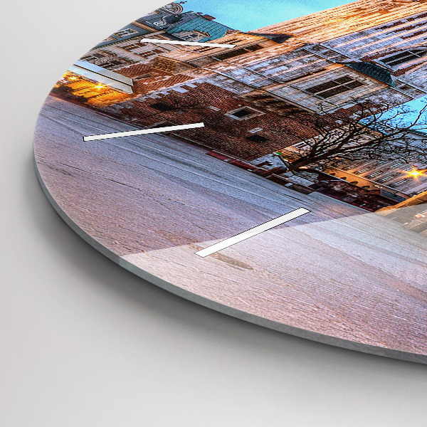 Wanduhr rund mit motiv Hauptmarkt in Krakau