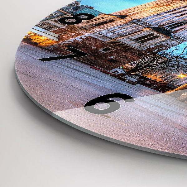 Wanduhr rund mit motiv Hauptmarkt in Krakau