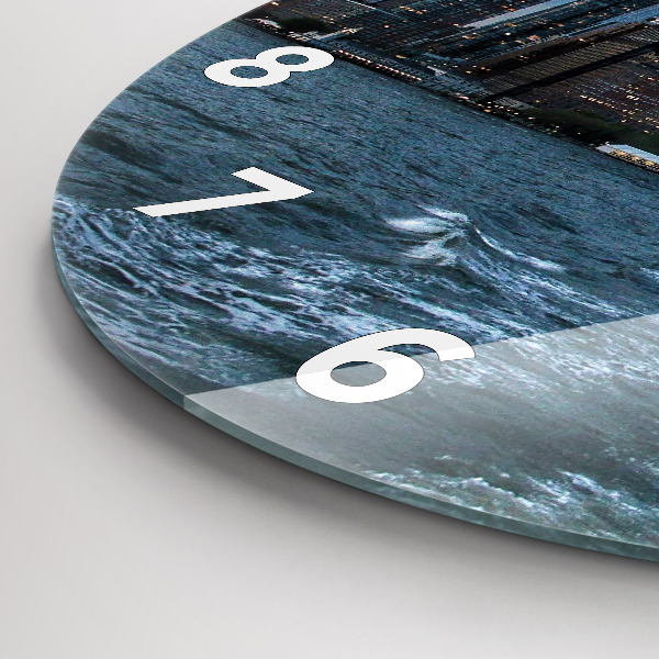 Wanduhr rund Panorama von New York City