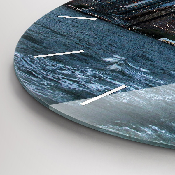 Wanduhr rund Panorama von New York City