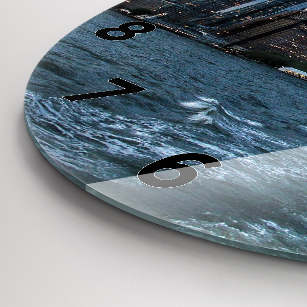 Wanduhr rund Panorama von New York City