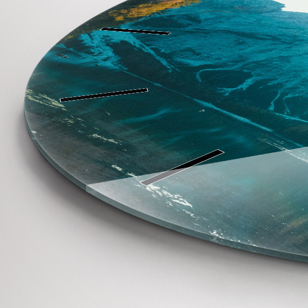 Wanduhr rund mit motiv Berg und Fluss in Polen