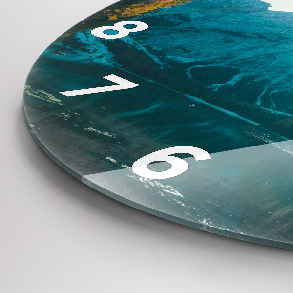 Wanduhr rund mit motiv Berg und Fluss in Polen