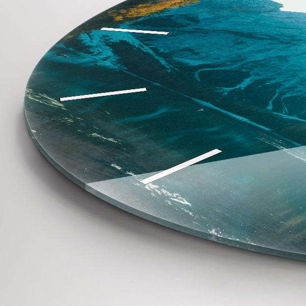 Wanduhr rund mit motiv Berg und Fluss in Polen