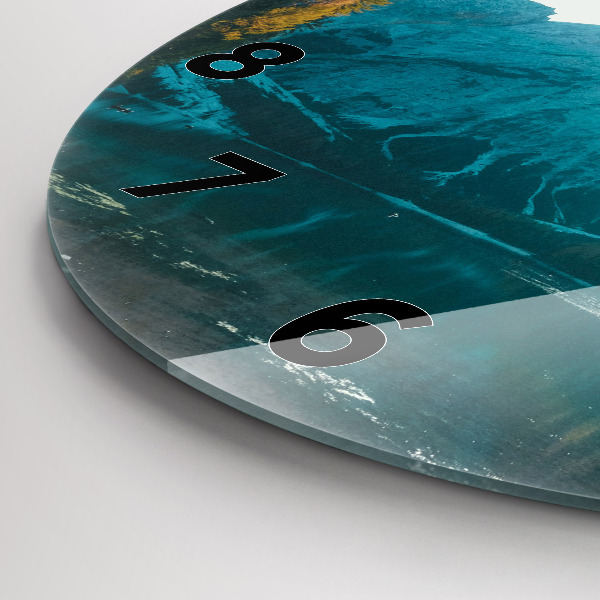 Wanduhr rund mit motiv Berg und Fluss in Polen