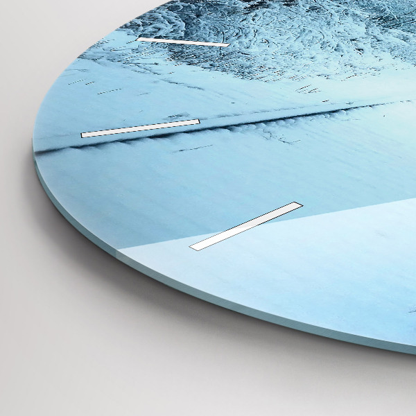 Wanduhr rund mit motiv Hirsche auf den Gleisen