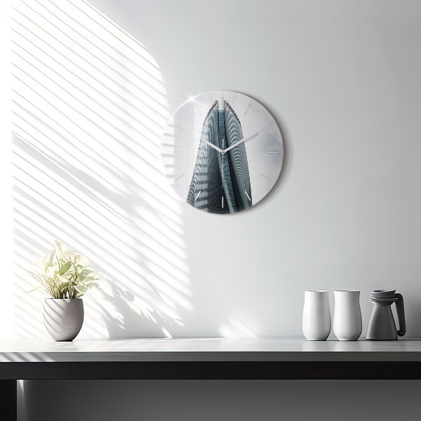 Wanduhr rund mit motiv Mailänder Wolkenkratzer