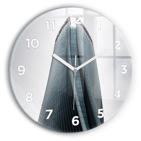 Wanduhr rund mit motiv Mailänder Wolkenkratzer