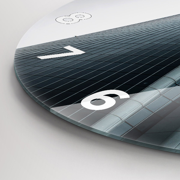 Wanduhr rund mit motiv Mailänder Wolkenkratzer