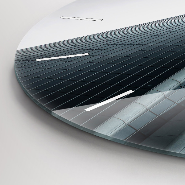 Wanduhr rund mit motiv Mailänder Wolkenkratzer